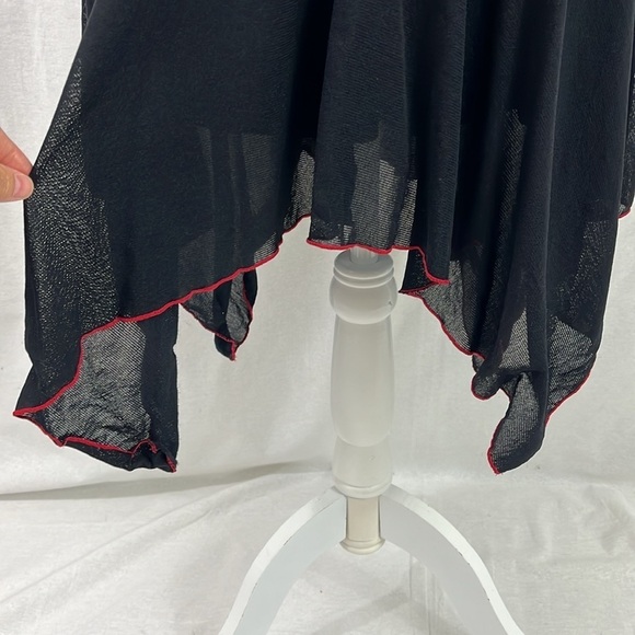 Vintage Y2K Speechless Black Handkerchief Halter Dress Womens M Dark Romantic - Picture 7 of 10